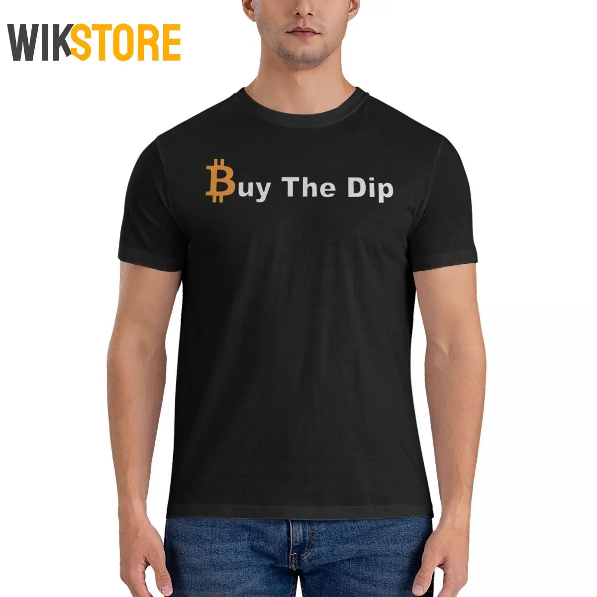 

Buy The Dip Men T Shirt B-Bitcoin Unique Tee Shirt Short Sleeve O Neck T-Shirt Cotton Unique Tops Male T Shirts