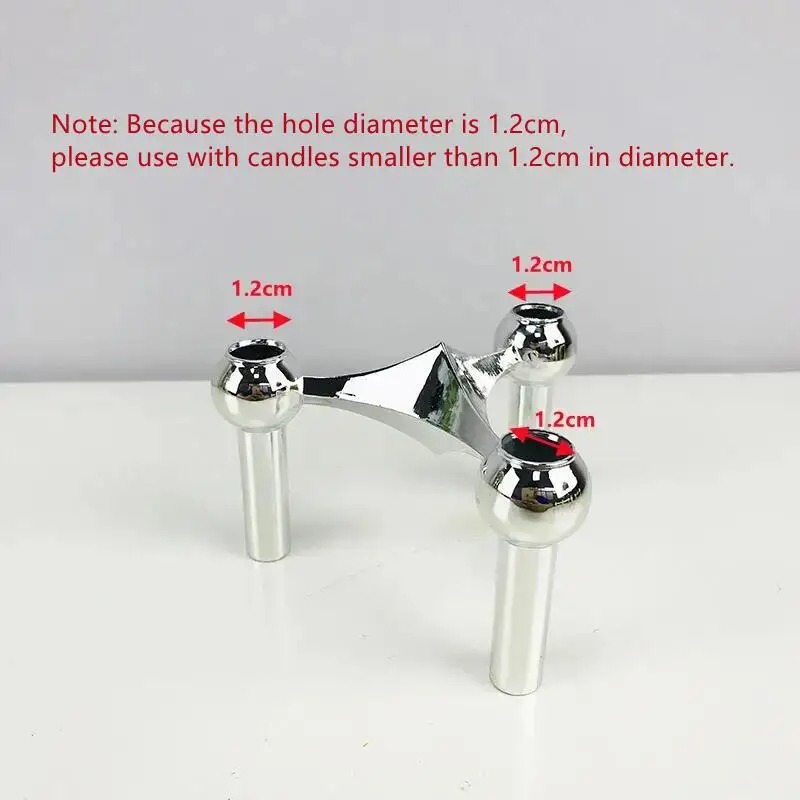 Metal Candle Holder Nordic Molecular Structure Gold Candlestick Centerpiece Living Room Decoration Gift Home Decore Candelabra