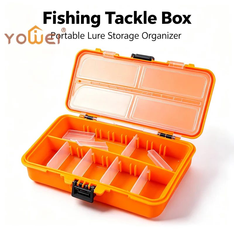 Latest Waterproof Fishing Tackle Box Portable Lure Hook Storage Case Removable Dividers Plastic Organizer Fishing Accessories
