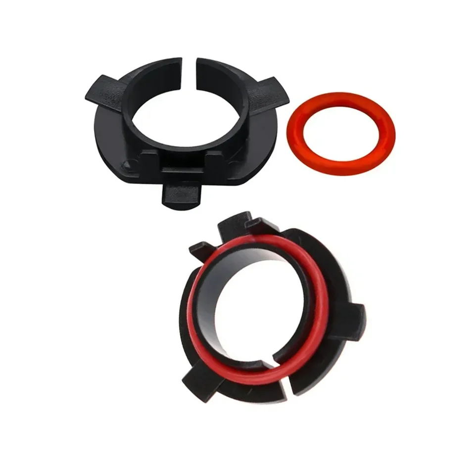 2x Accessory Aftermarket Black Socket Headlight Bulb Adapter For Kia H7 LED Parts Replacement Replaces Retainer Base
