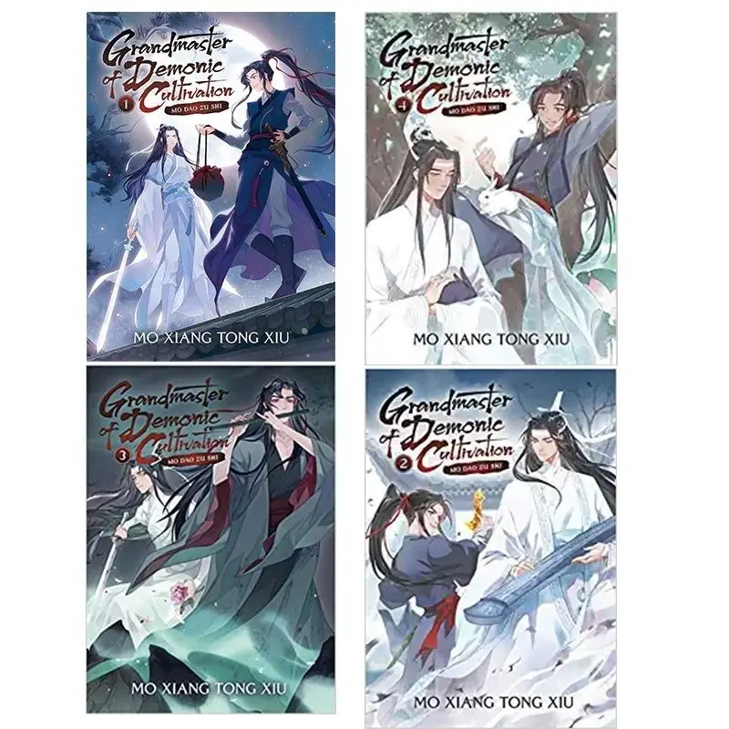 

4 Books / Set English Edition Grandmaster of Demonic Cultivation: Mo Dao Zu Shi Novel Vol. 1-4 English Edition Manga Novel Books