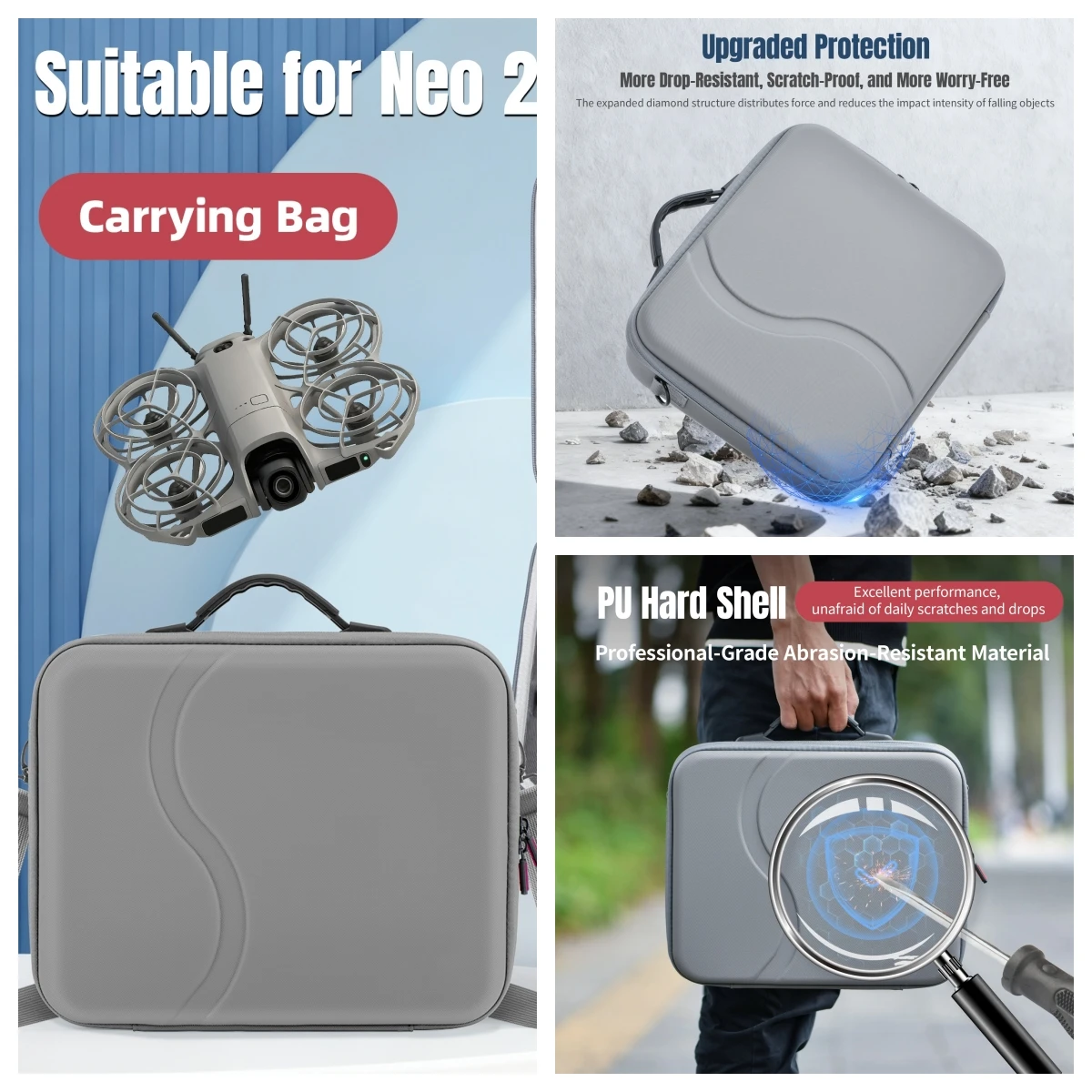 

Сумка для переноски воздушного дрона Neo 2, сумка для DJI NEO 2, сумка через плечо, сумка для хранения из искусственной кожи