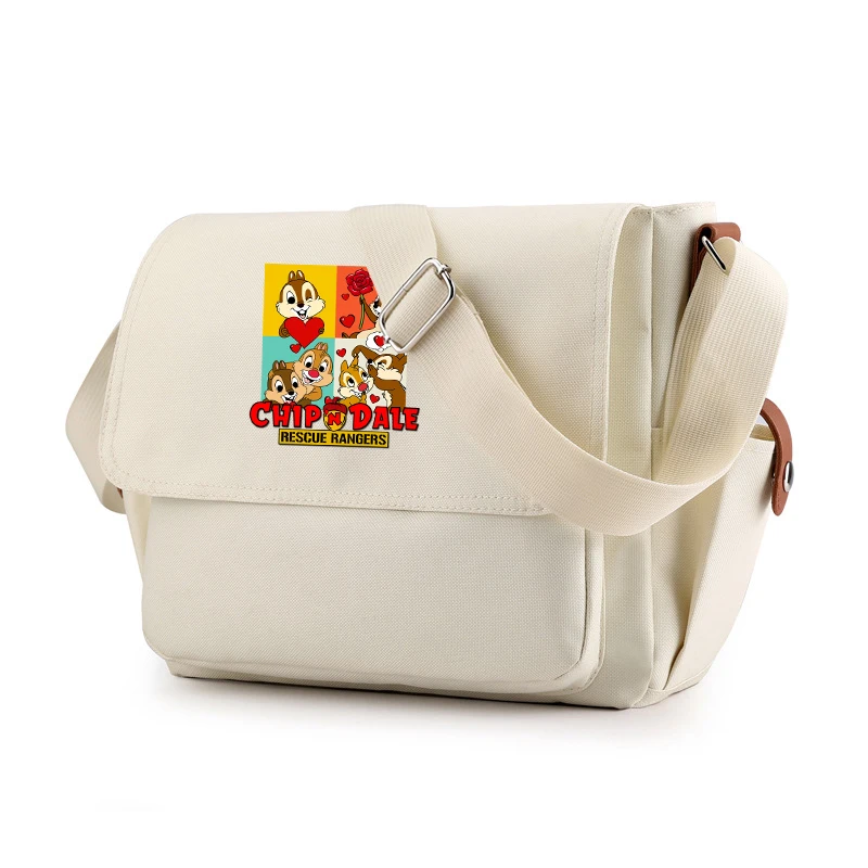 

Chip n Dale Shoulder Chest Bag Crossbody Backpack Canvas Messenger Bag Travel Girls Satchels Harajuku Casual Handbag Belt Bag