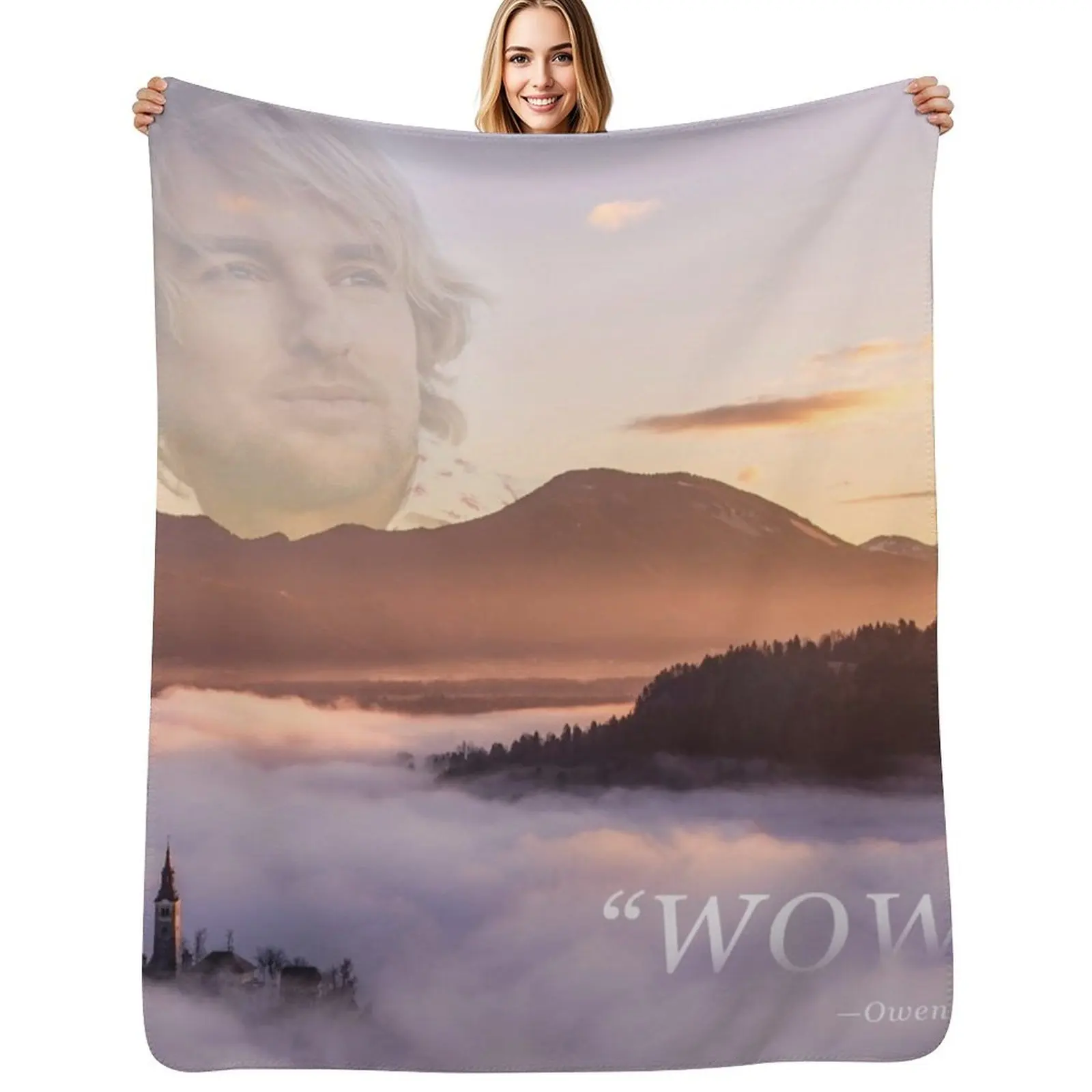 WOW - Owen Wilson Throw Blanket Nap Decorative Throw Beach Hairys Designers Decorative Sofa Blankets