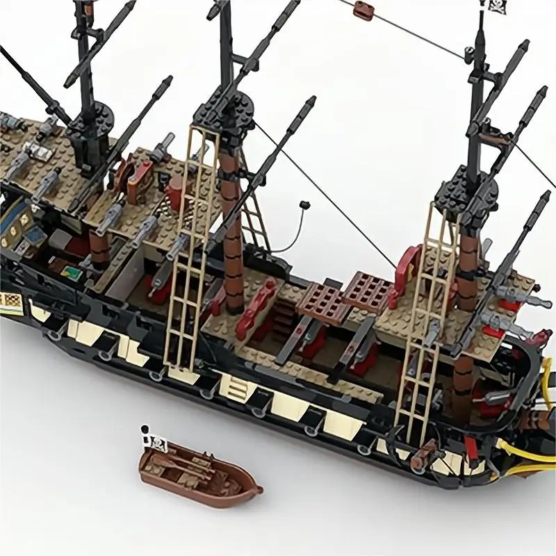 1901PCS Moc Building Blocks Pirates Flag Military Model Privateer Frigate Technical Bricks Toys For Childr Holiday Gift