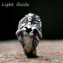 2023 NEW Men's 316L stainless steel rings Dropshipping 3D women body shape gothic punk Motorcycl Jewelry Gifts free shipping