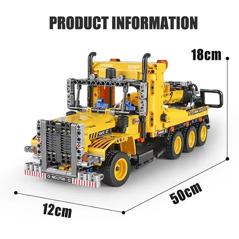 MOULD KING 17011 Technical MOC Tow Truck Building Blocks Bricks Assembly Toy Christmas Birthday Gift For Boy Adults Kids