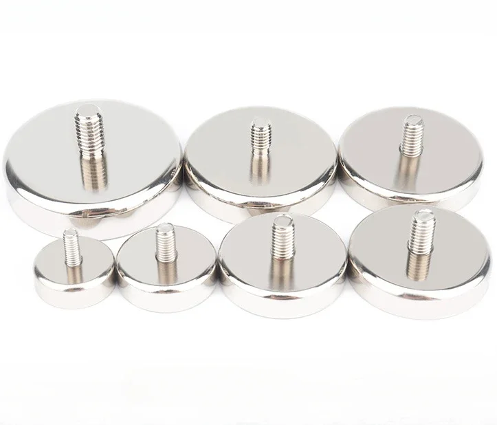 Neodymium Shallow Pot Magnets with Internal Thread Hole Have A Threaded Stem Be Used for Every Kind of Tapped Screws Dia  8-90mm