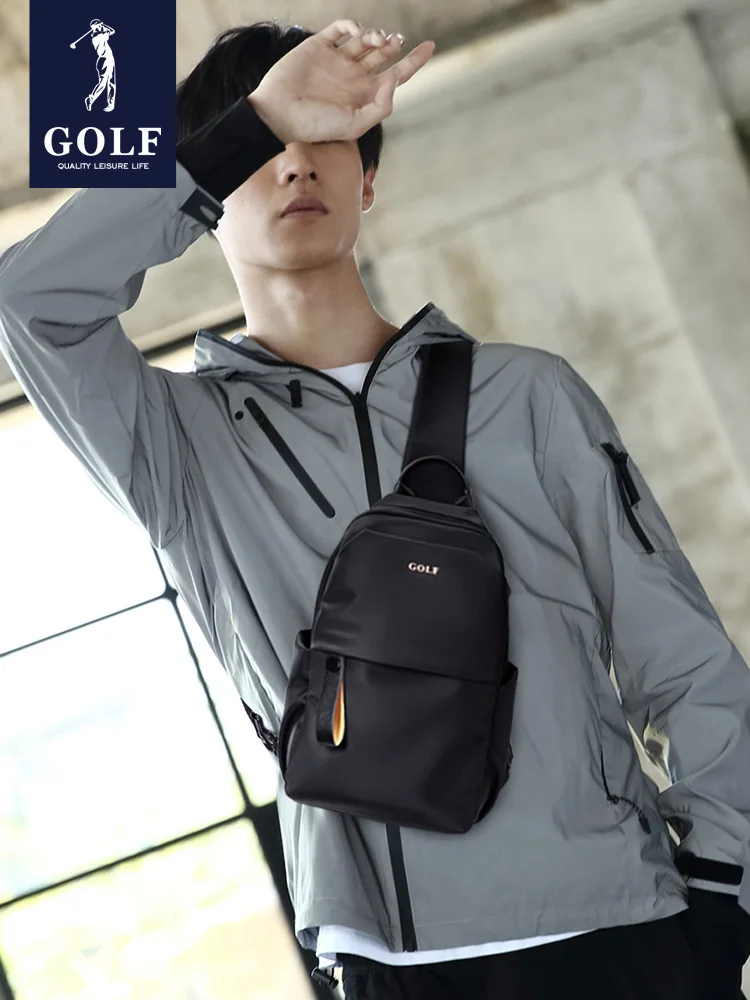 GOLF chest package man inclined shoulder bag fashion popular logo one shoulder bag large chest bag leisure canvas satchel summer