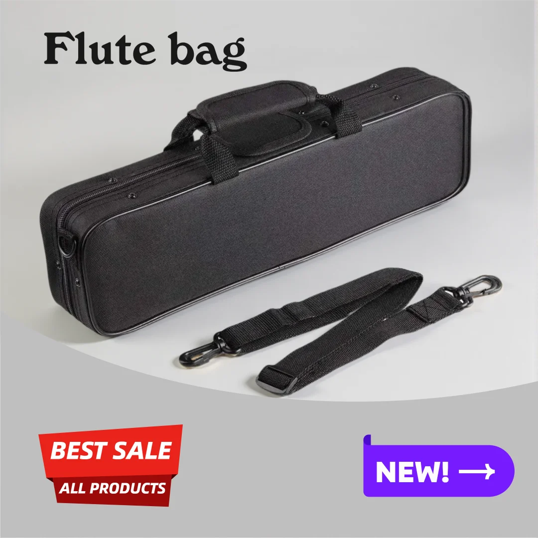 

Flute storage box made of black canvas, portable and easy to carry, lightweight soft bag for travel