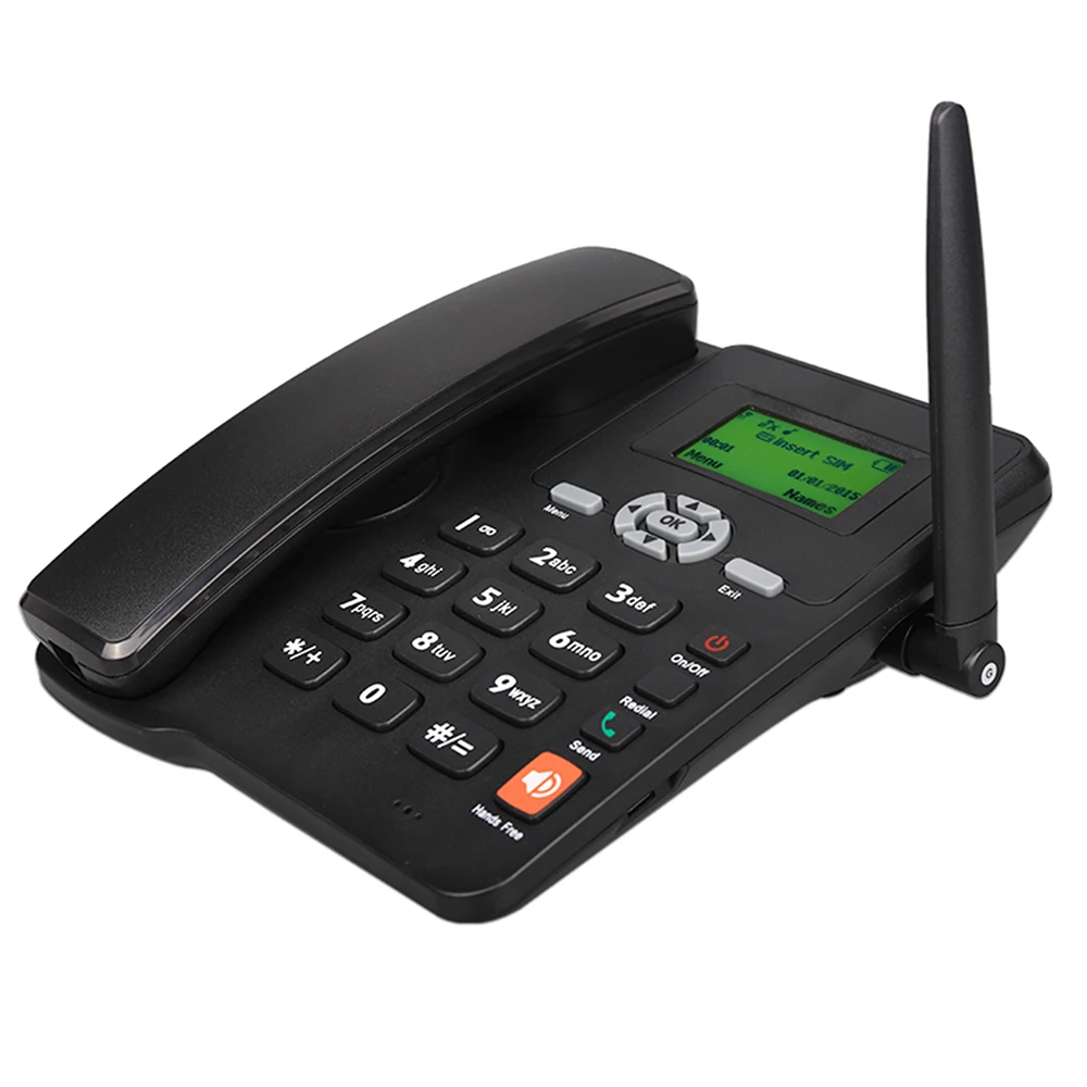 Cordless Phone Desktop Telephone Support GSM 850/900/1800/1900MHZ Dual SIM Card 2G Fixed Wireless Phone with Antenna Radio