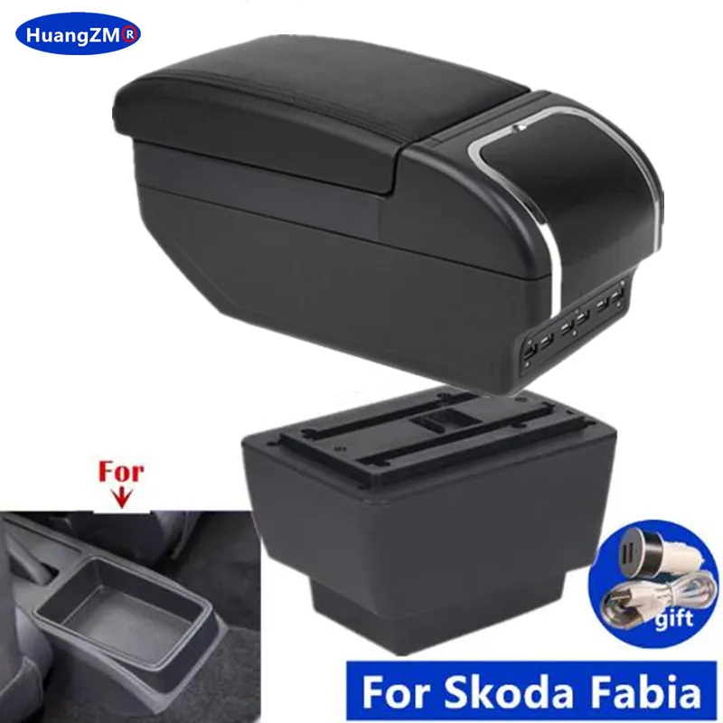 

For Skoda Fabia Armrest For Skoda Fabia 3 III 2015-2022 Car Armrest box Storage box Dedicated Retrofit Interior Car Accessories