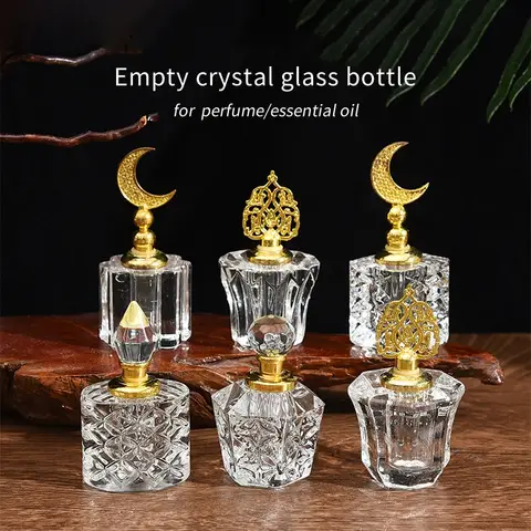 2/10pcs High-grade 3ml/5ml Empty Clear Crystal Glass Essential Oil Bottle Attar Oil /Perfume Bottle With Glass Stick