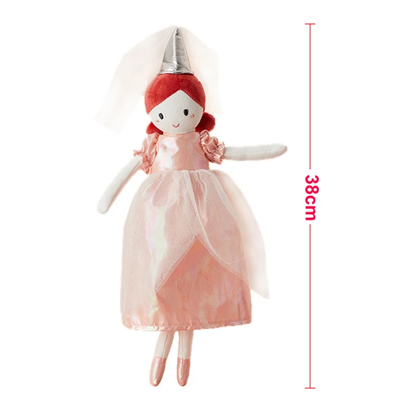 34CM Cute Pink Ballerina Girl Plush Toy Cute Princess Skirt Doll Girl Quality Plush Material Child Home Decoration Sleeping Doll