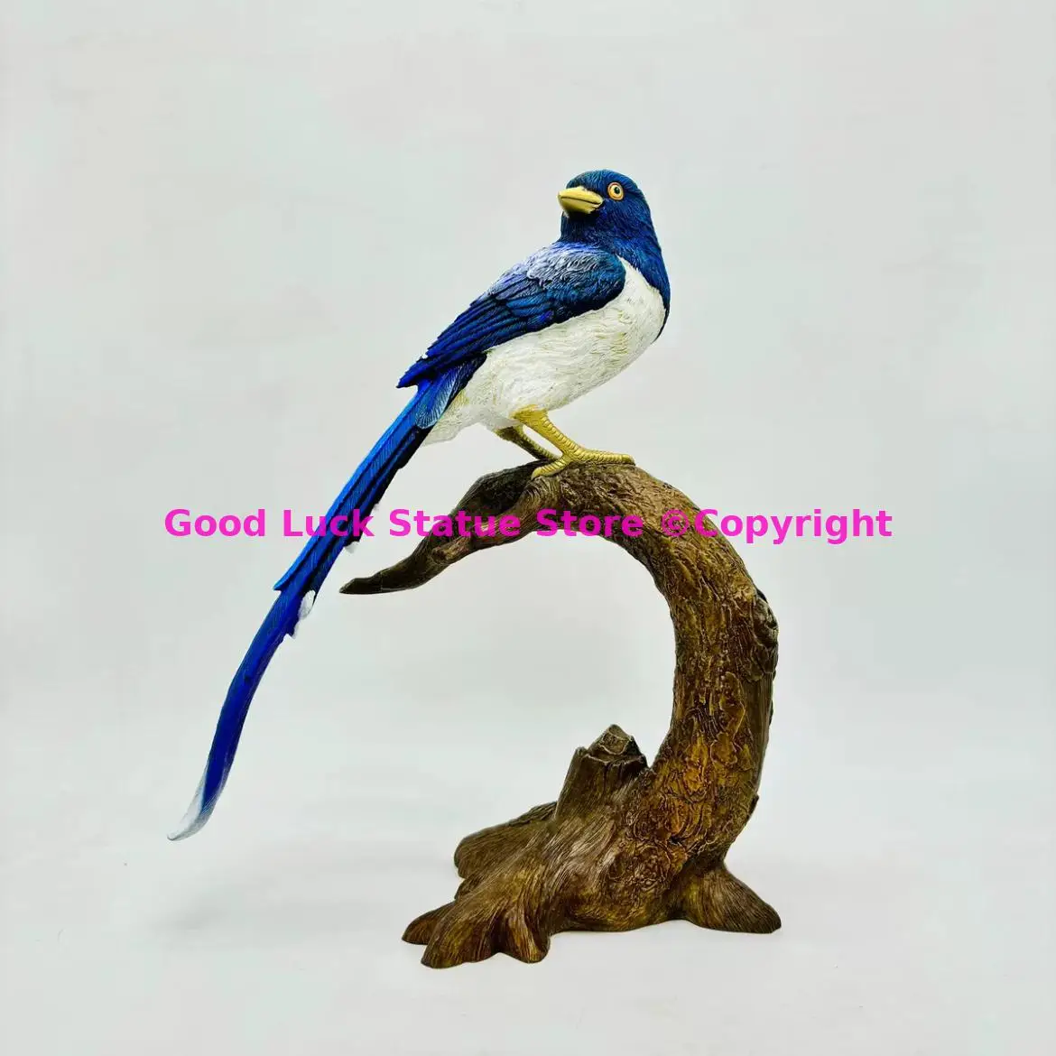 Amazing copper Sculpture decorative HOME TOP COOL Auspicious ornament lucky bird office business thriving bring good luck