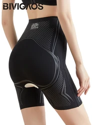 BIVIGAOS Summer Women Body Shaper Shark Cycling Shorts Butt Lift High Waist Slim Biker Shorts Black Sport Running Short Leggings
