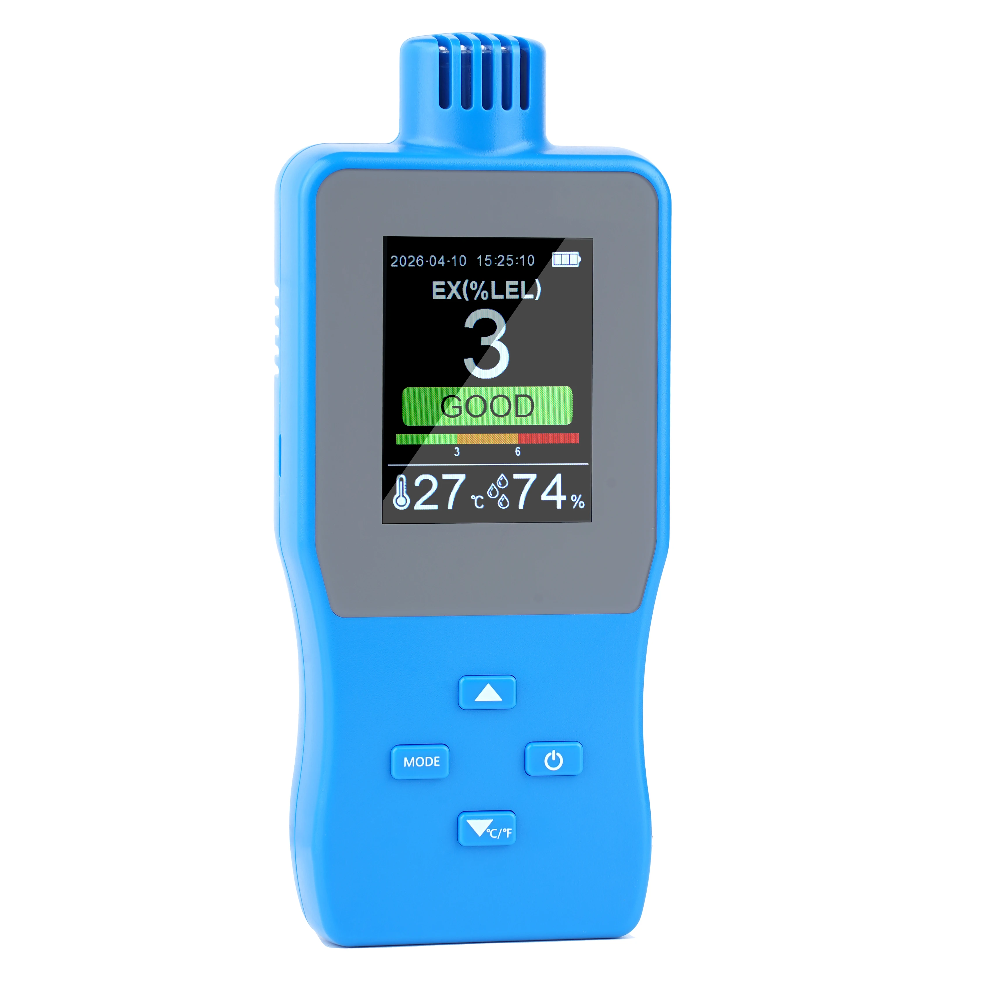 A8-EX Handheld Combustible Gas Detector with Industrial Sensor, Portable Gas Tester Temp Humidity Monitor with Alarm