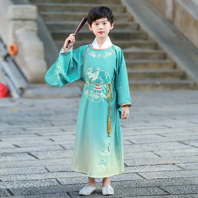 전통 중국 빈티지 의류 어린이 소년 소녀 한복 드레스 탕복 할로윈 코스프레 의상 공연 의류