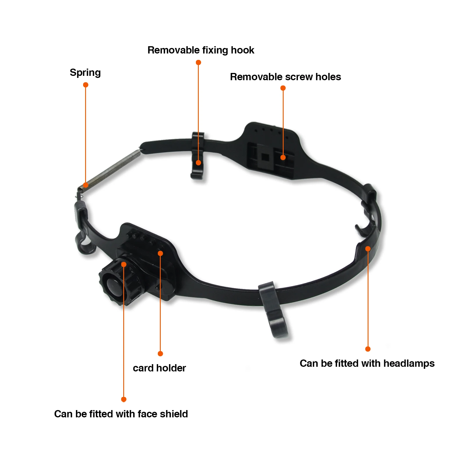 Hard Hat Adapter Replacement Adjustable Headgear Safety Hard Hat Mounting System for All Series Welding Helmets