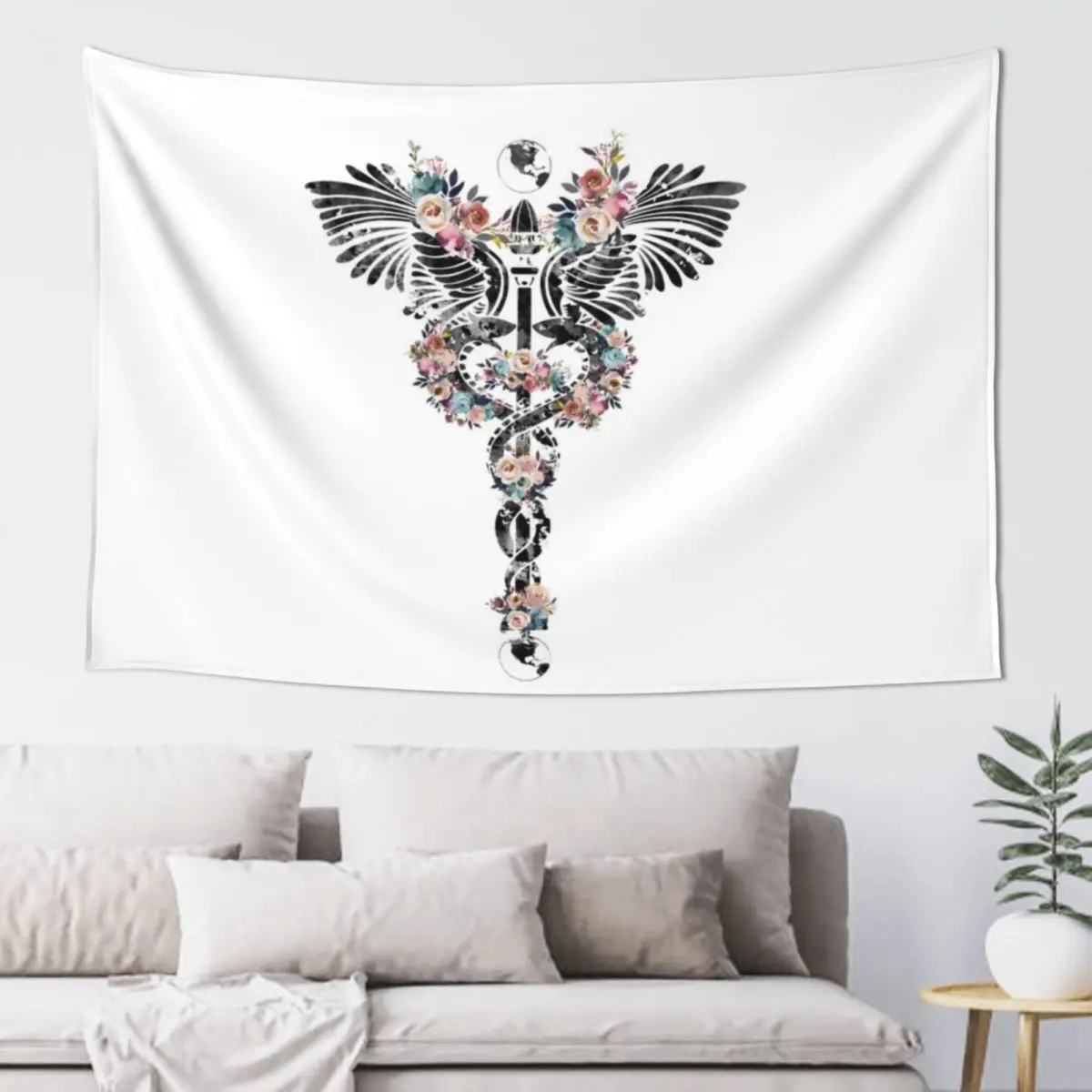 

Caduceus Tapestry Decoration Home Christmas Decoration Bathroom Decor Tapestry