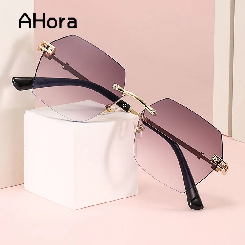 

Ahora New Metal Frameless Sun Reading Glasses Frame Blocking Blue Light Women&Men Presbyopic Eyeglasses +1.0+1.5+2.0+2.5...+4.0