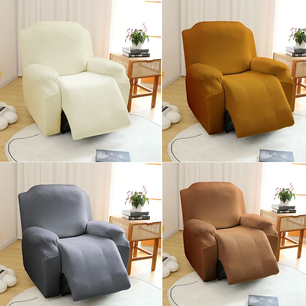 

1 Seat Silver Fox Fur Elasticity Recliner Chair Covers Stretch Soft Lazy Boy 4pcs/set Reclining Sofa Slipcover Armchair Covers