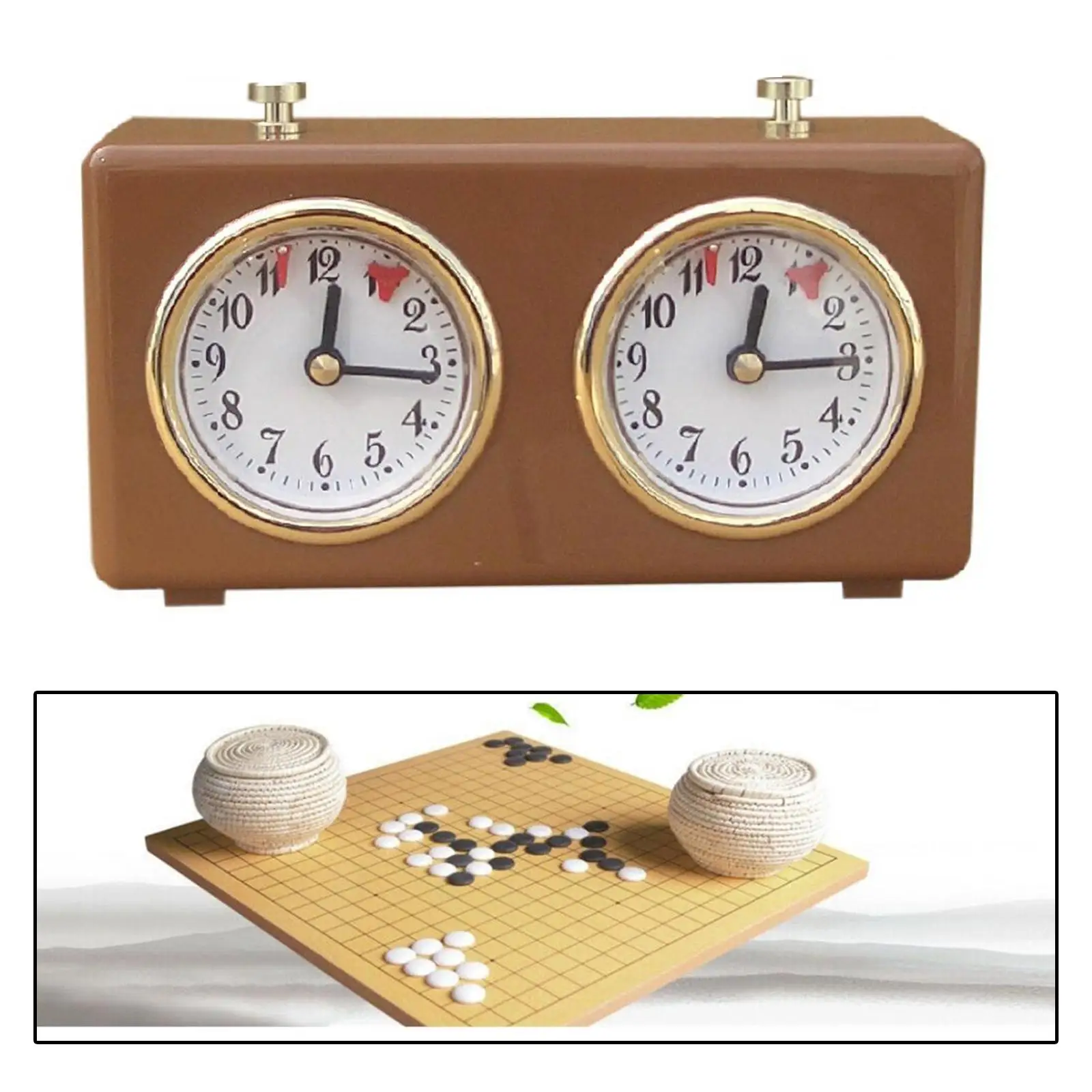Analogue Clock Chess Timer Count Up Count Down Timer, International Chess Timer Clock Analog Clock Timers for Chess Players