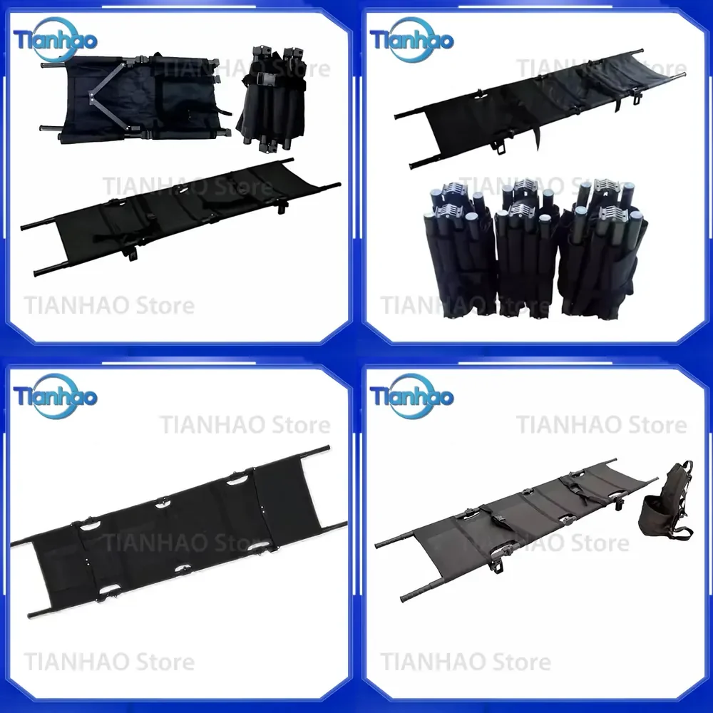 Portable Folding Stretchers for Outdoor Emergency Use Tactical Aluminum Alloy Stretcher for First Aid and Rescue Operations