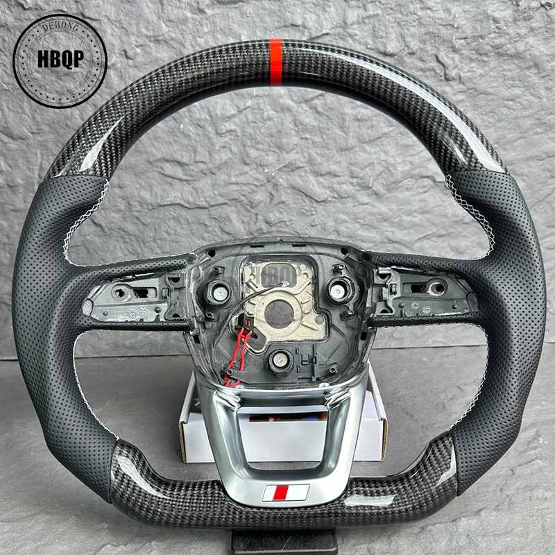 Carbon Fiber Steering Wheel, Suitable For Audi Q5L Q5 Q7,Carbon Material Frame Car Accessories Equipped with heating function