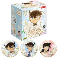 KAYOU Detective Conan Card Fun Kudou Shinichi Case Closed Badge Brooch Pins Movie Figure Backpack Hobby Gifts Toys Breastpin Box