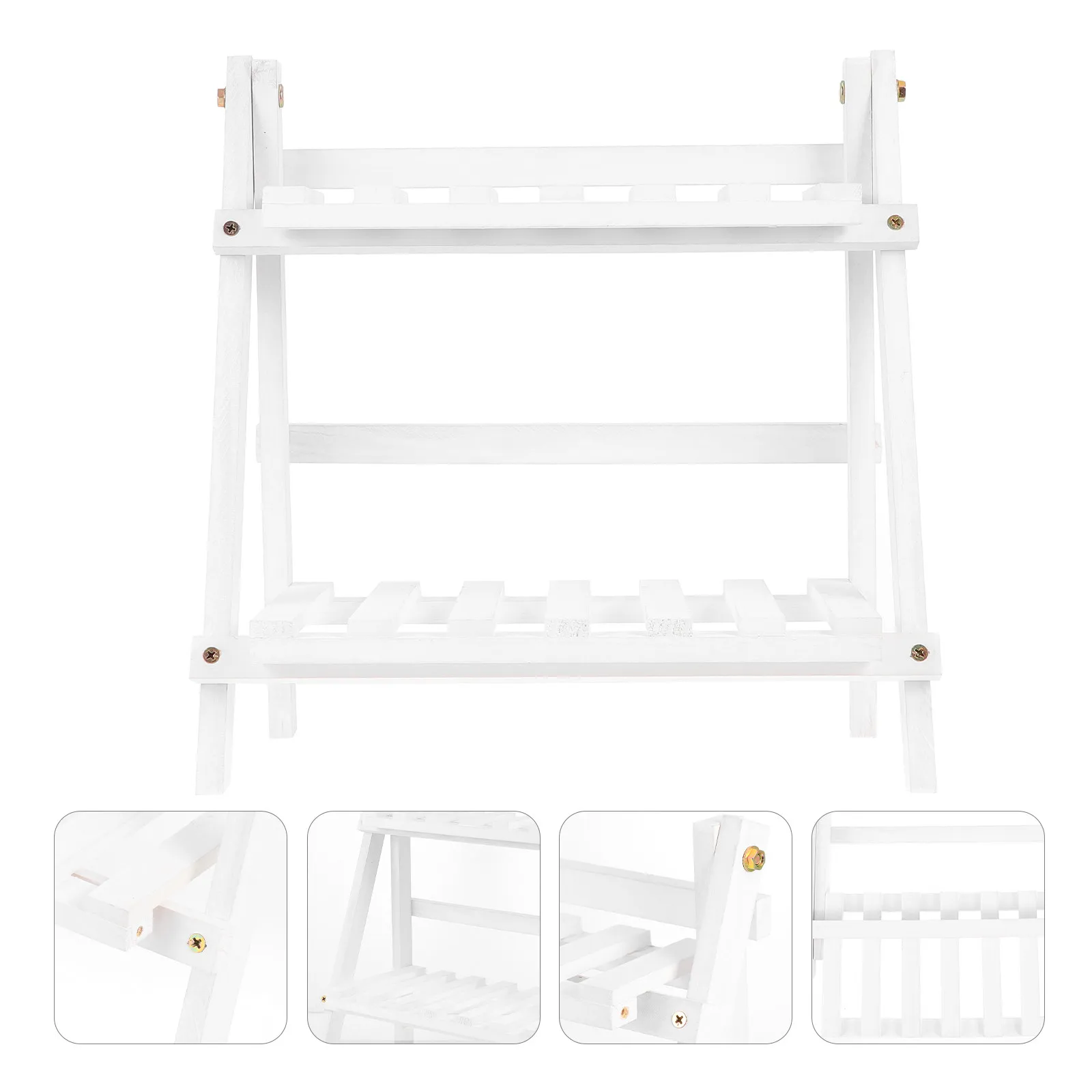 1Pcs Multi-Layer Solid Wood Flower Rack for Home Office Decor Stylish Open Storage Display Shelf Potted Plant Vase Holder