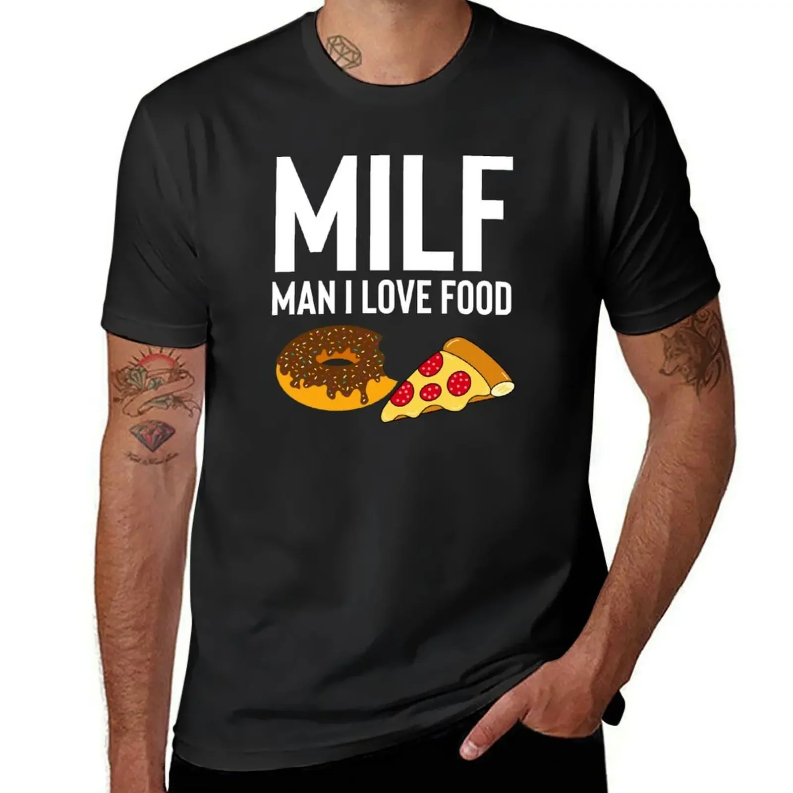 Man i love food T-Shirt cotton graphic tees oversizeds plain anime tshirt cotton t shirt men