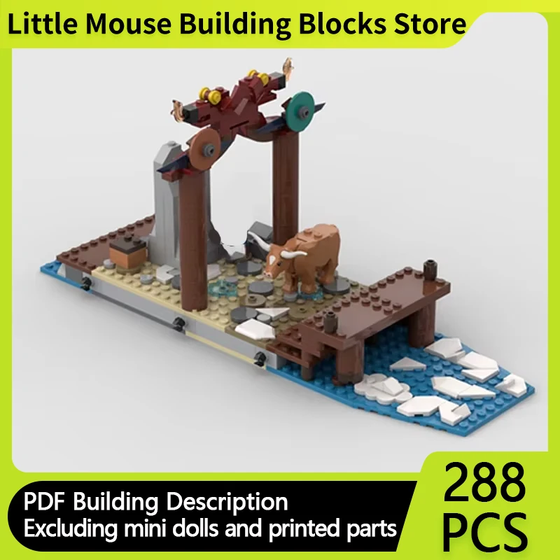 Medieval Model MOC Building Bricks Viking Village Harbour Extension Modular Technology Gifts Holiday Assemble Children Toys Suit