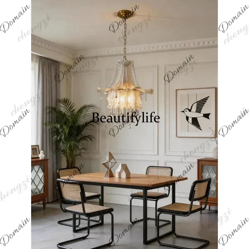 YFC Z138 Light French fringed pearl chandelier, antique style, dream glass restaurant chandelier, customized lamps