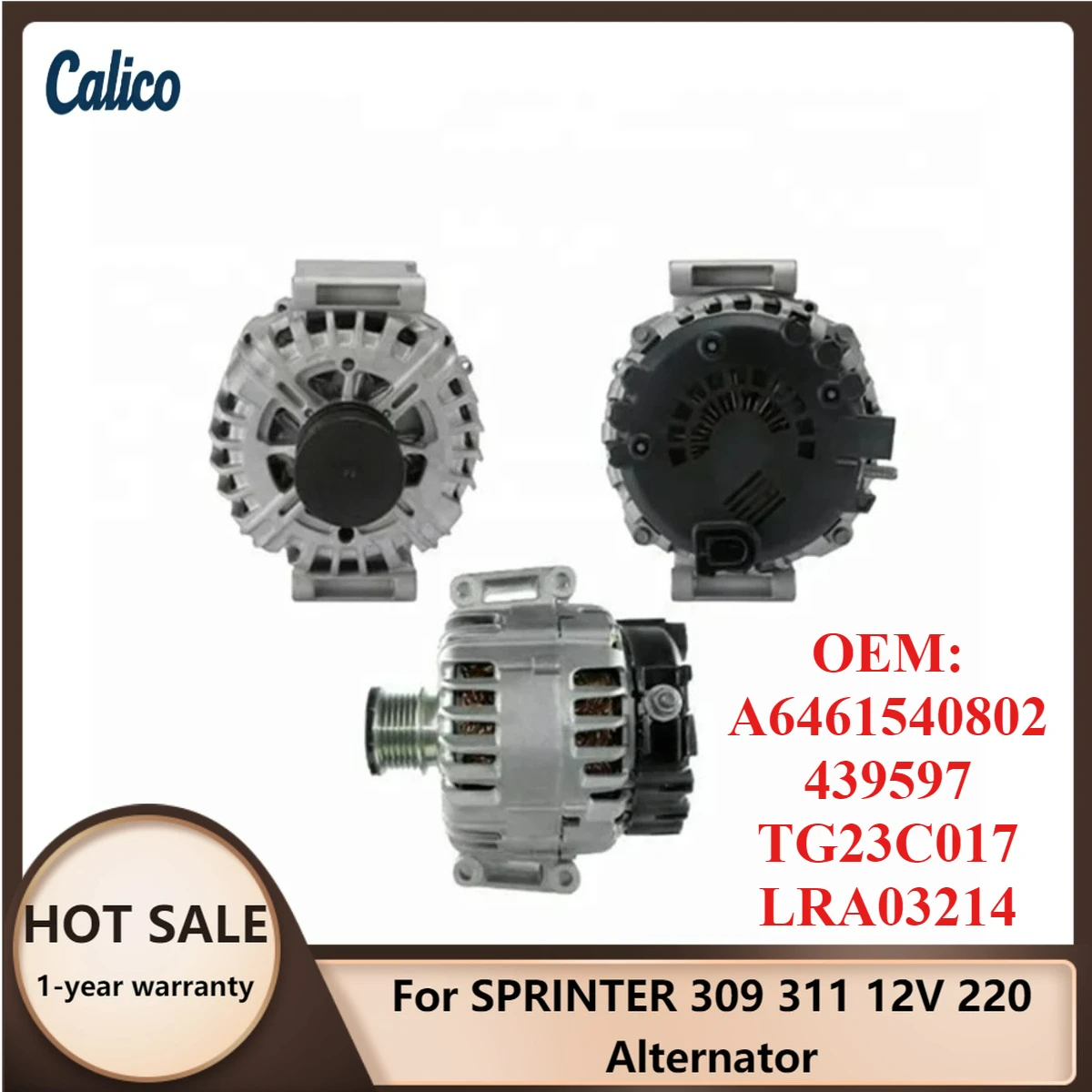 

High Quality Material Selection for SPRINTER 309 311 12V 220 Alternator A6461540802 439597 TG23C017 LRA03214