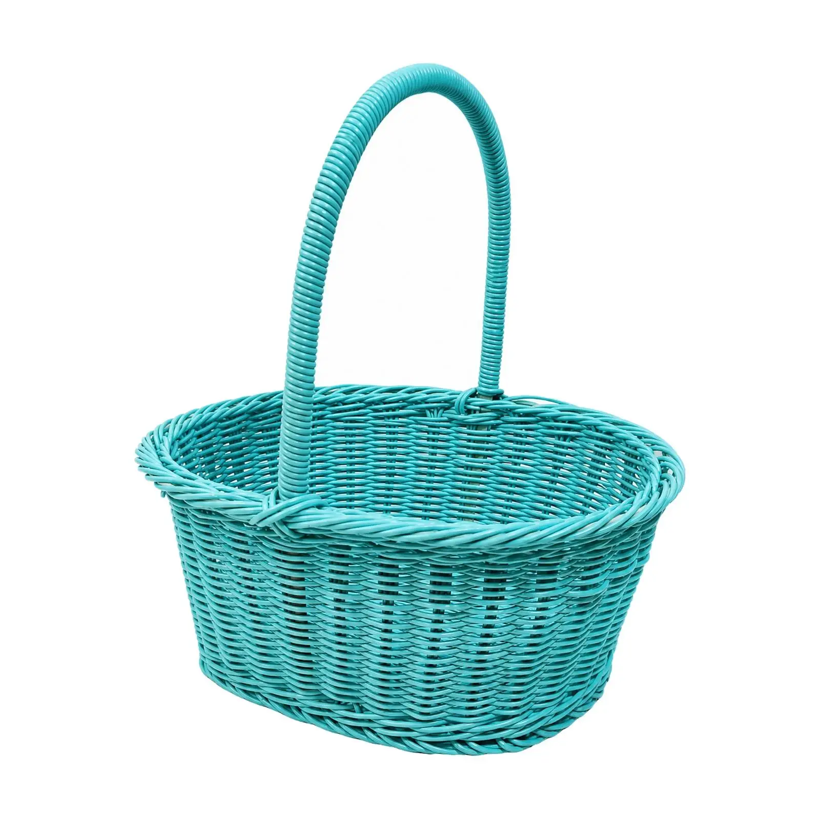 Oval Flower Basket with Handle Multipurpose Handwoven Flower Basket Decorative for Florists, Household Display, Celebration
