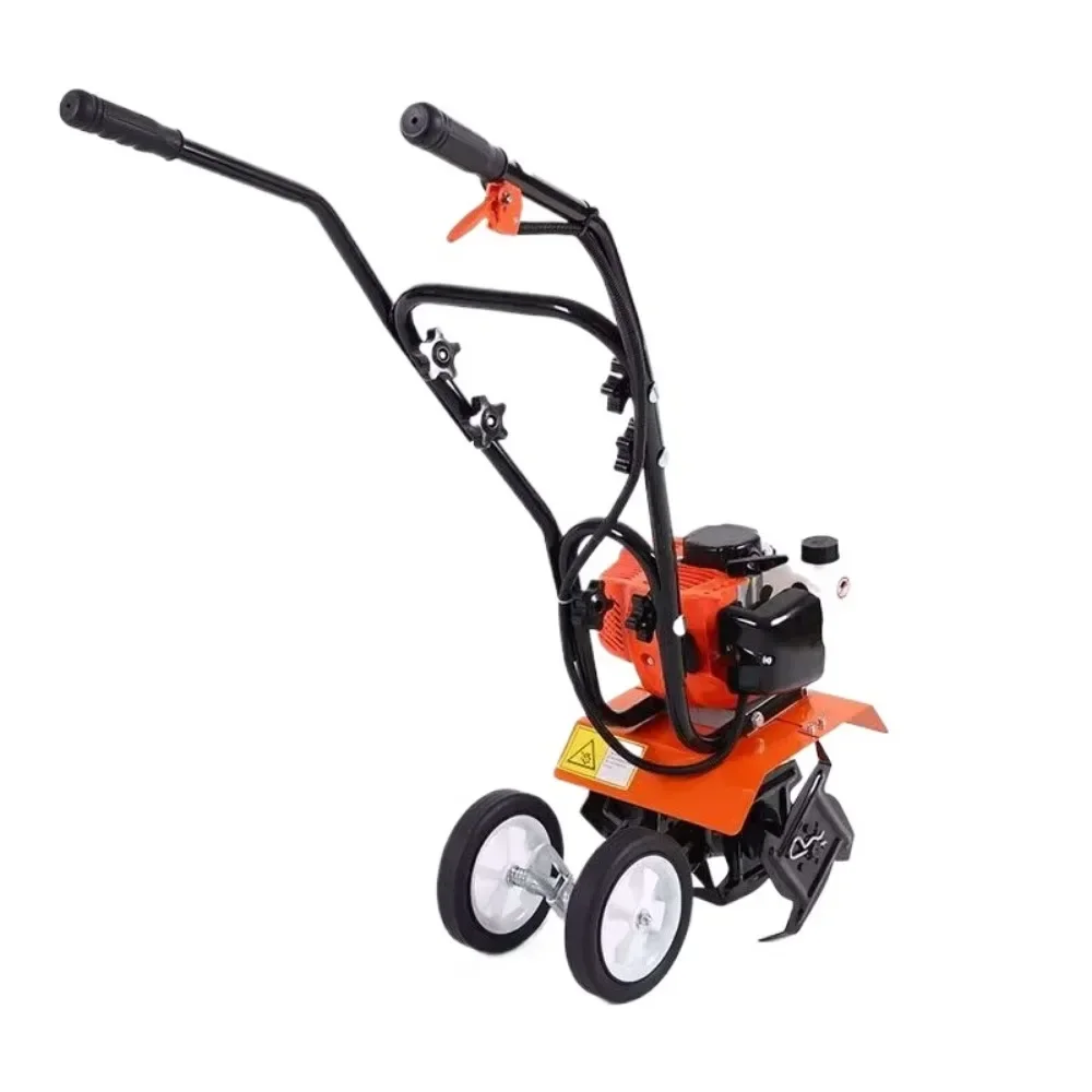 Farm Cultivator Garden Yard Soil Tilling Machine Air-Cooled 2 Stroke Tillage Mini Gasoline Tiller