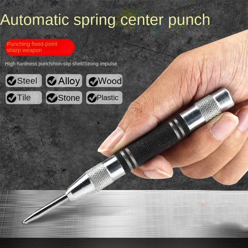 

Window breaker glass impactor Spring Type Automatic Center Punch Metal Steel Spring Load Punch Tool