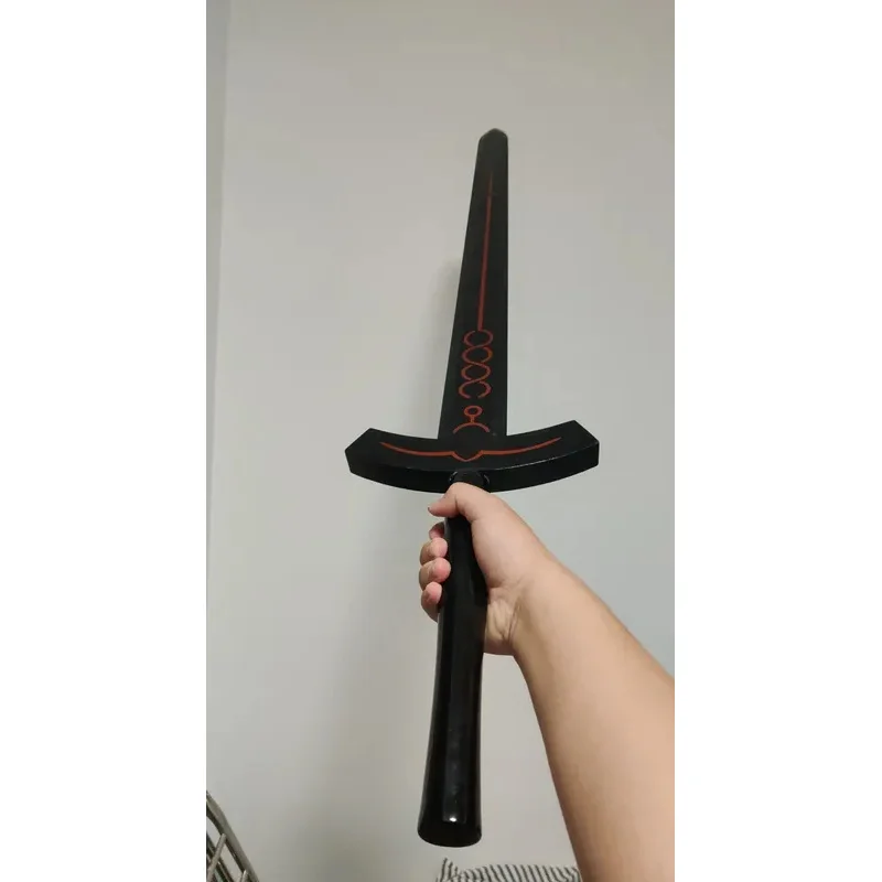 سيف خشبي كوسبلاي ليلي من Fate Stay ، سيف أربندراجون ، إكسكاليبور بالأبيض والأسود ، سلاح الأنمي ، حفلة تنكرية ، مضحك ، صيحات من Fate Stay