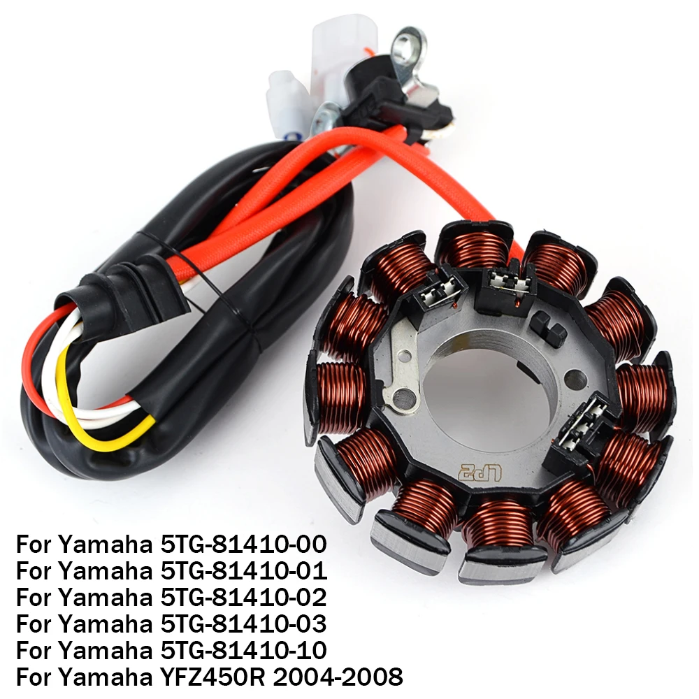 Generator Stator Coil For Yamaha YFZ450 YFZ450R YFZ 450 R 450R Special Edition 2005 2006 2007 2008 5TG-81410-00 5TG-81410-01