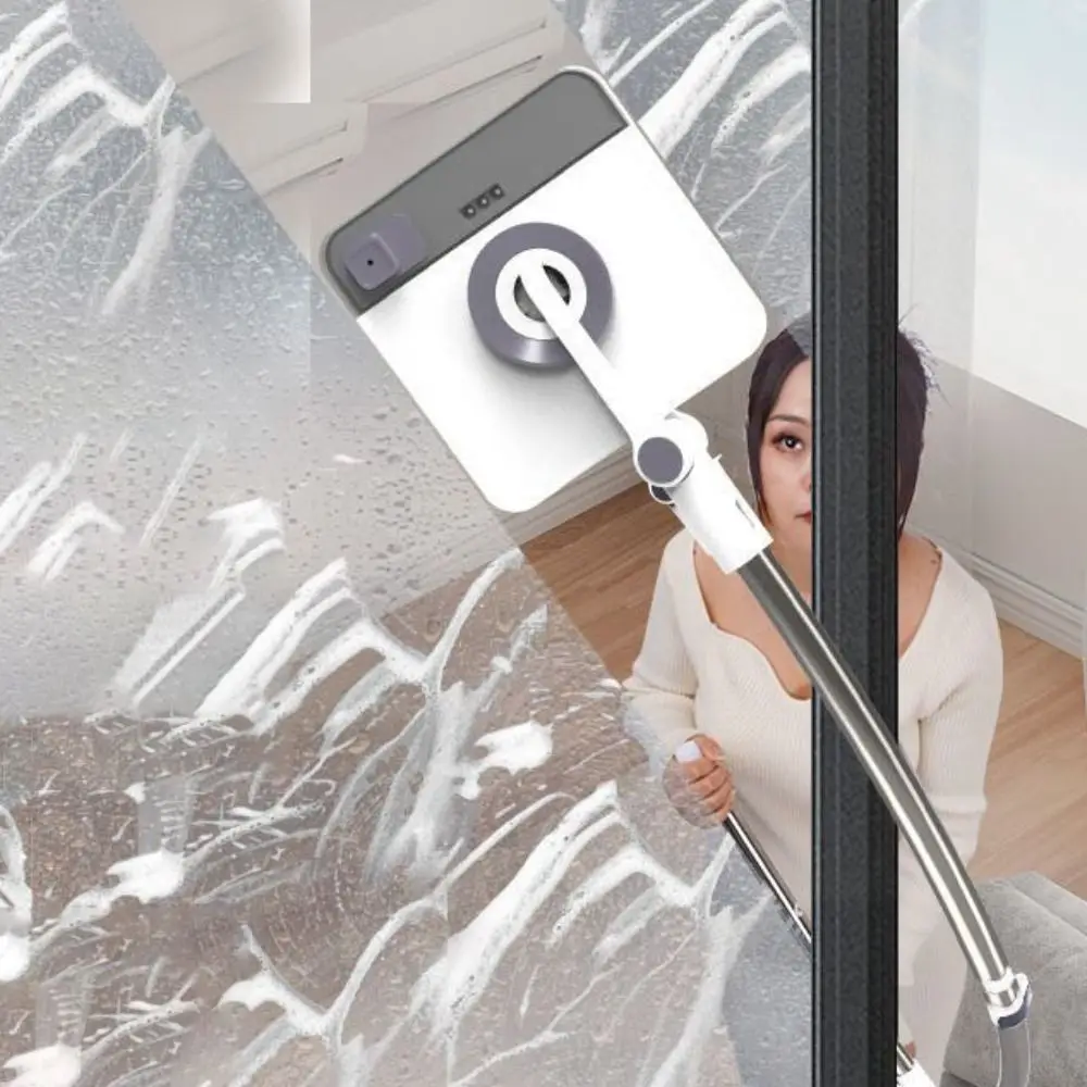 

Stainless Steel and PP Windows Cleaning Tool Stretchable Gray High-rise Window Cleaner Arc Rod Flexible Cleaning