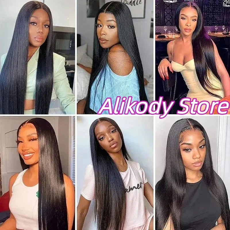 13x6 HD Lace Frontal Perücke Echthaarperücke Glattes Echthaar für Schwarze Frauen Sofort Tragbare Perücken Anfängerfreundlich – Detail 6