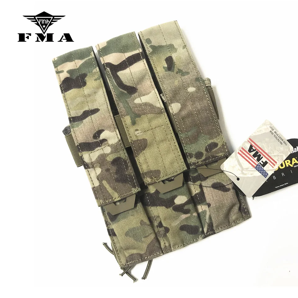 

FMA Tactical Pouches Triple Magazine Pouch Kriss Vector MOLLE Mag Carrier SMG Mag Camo Tactical Molle Free Shipping