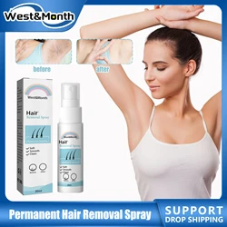 Permanent Hair Removal Spray Hair Growth Inhibitor Natural Painless Depilatory Cream Body Armpit Private Parts Hair Remover 20ml