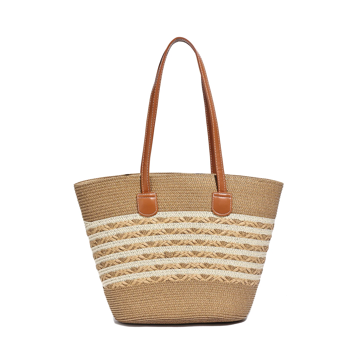 2026 Summer New Striped Straw  - Embroidery Premium ulasan dan harga