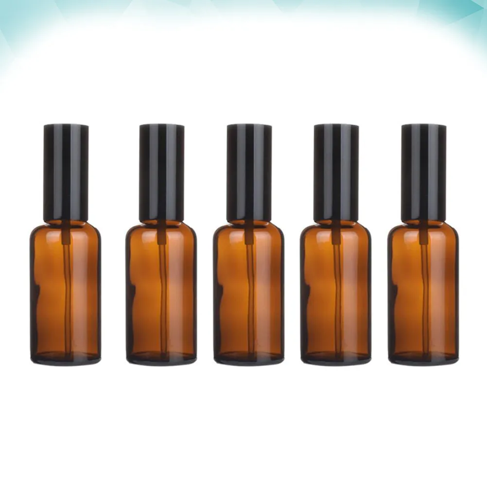 

5Pcs Premium Glass Essential Oil Bottles 50Ml Refillable Portable Travel Dispenser for Lotion Shampoo Body Wash Liquid Soap