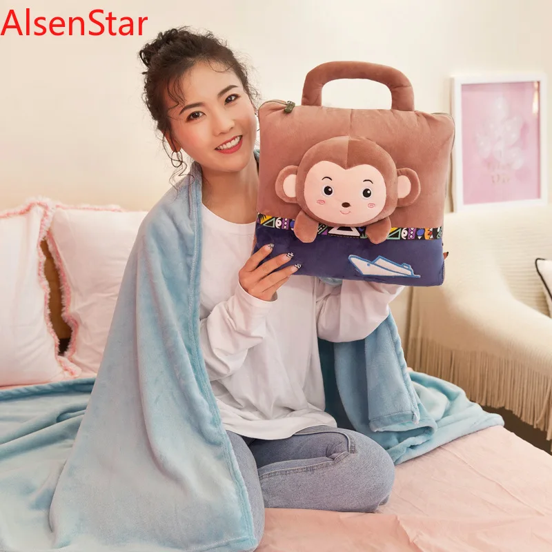Dual-purpose Air Conditioner Quilt Throw Pillow Cartoon Office Lunch Break Cushion Blanket Car Multi-function Cushion Quilt