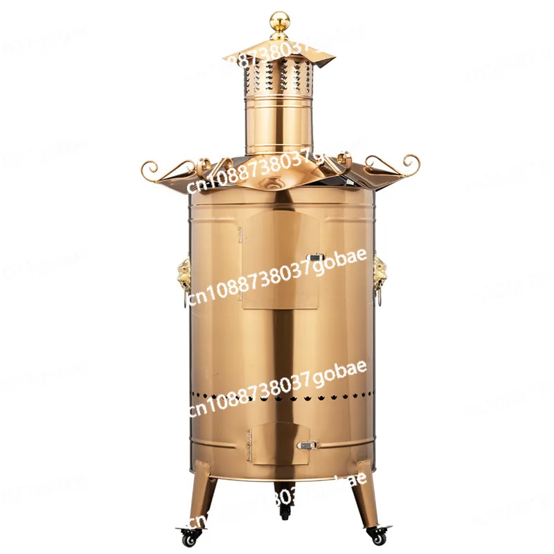 

Paper Burning Bucket Extra Large Stainless Steel Gold Thickened Incense Burning Bucket Cornucopia Bucket Treasure Furnace