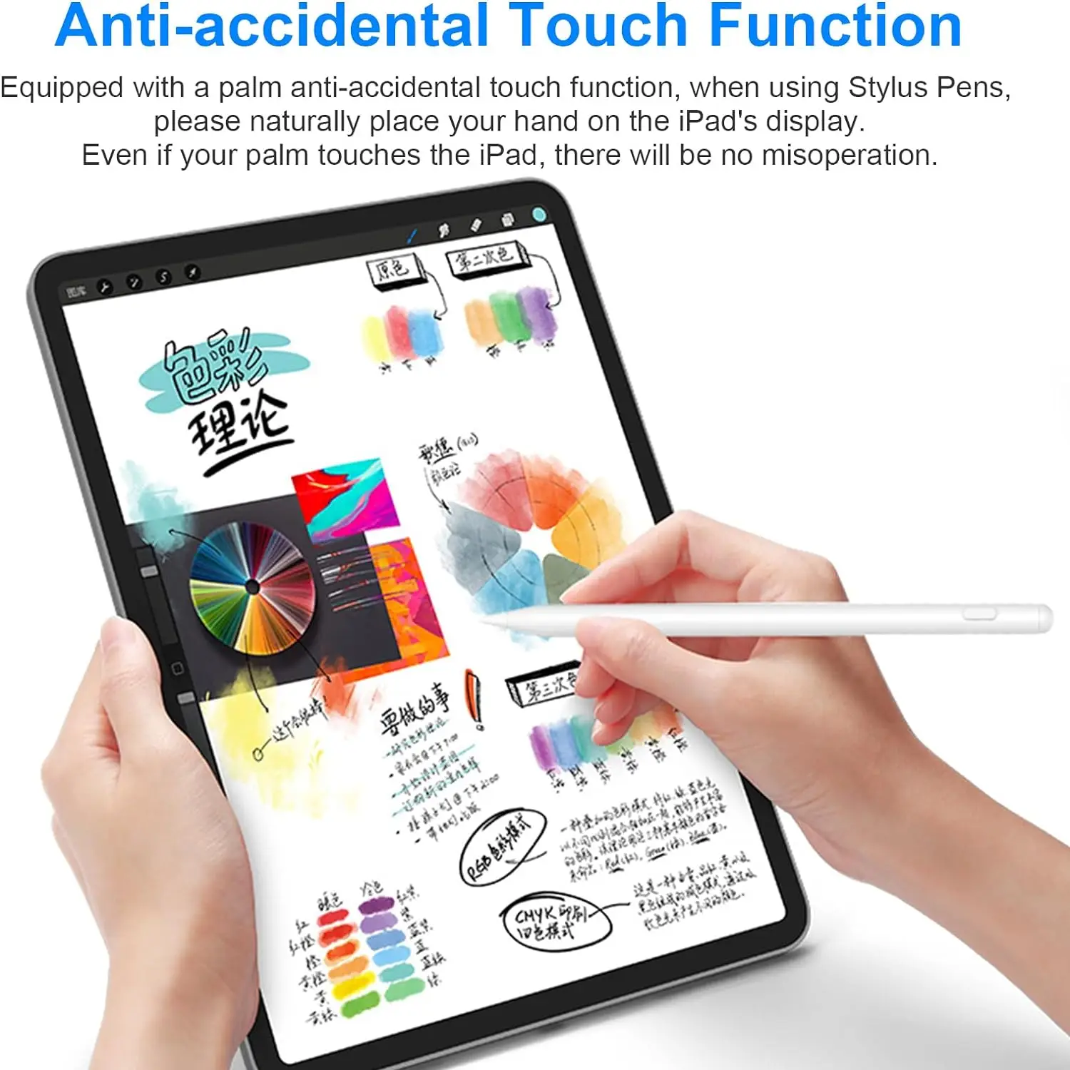 Stylus Pen for iPad Pencil10.2/10.9/11 iPad Air iPad Pro with Bluetooth Magnetic Tilt Sensing Palm Rejection