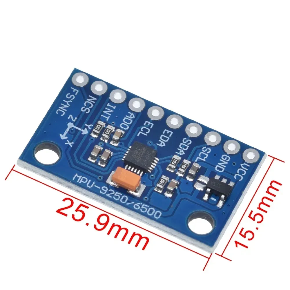 MPU-9250 GY-9250 9-Axis Sensor Module I2C/SPI Communications Thriaxis Gyroscope + Triaxial Accelerometer+Triaxial Magnetic Field